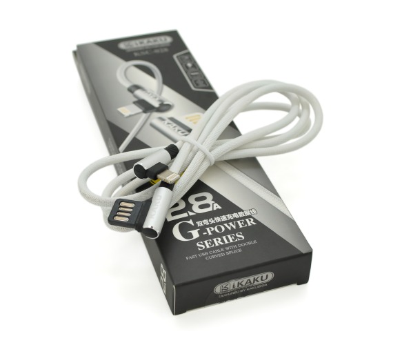 Кабель синхронизации данных iKaku KSC-028 JINDIAN for iPhone 1 м Silver (KSC-028-S-L) - Фото 1