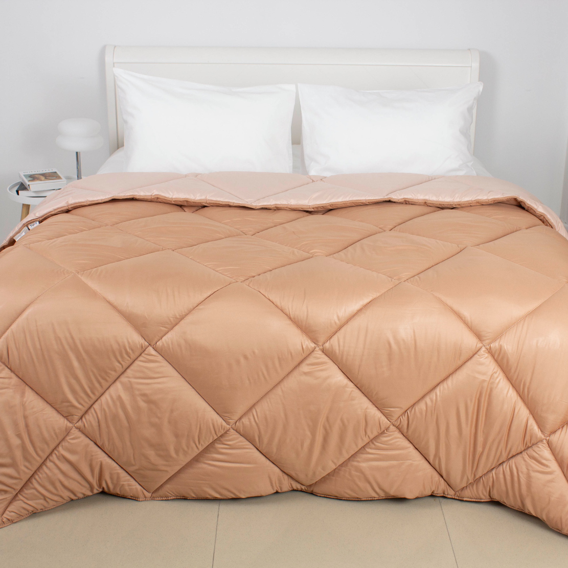 Одеяло всесезонное двуспальное евро ТЕП 200х220 см Кофейный (1-00154_27925)