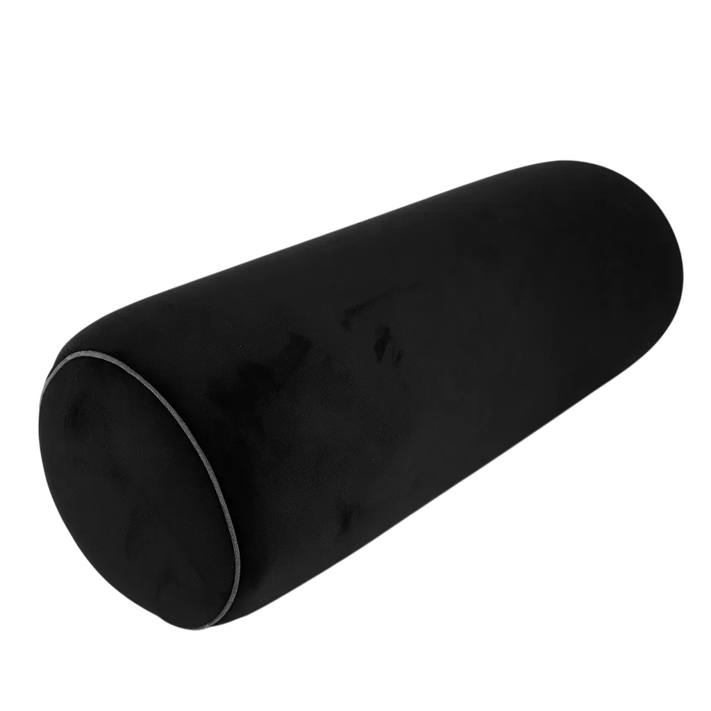 Подушка валик MirSon №8494 Velvet Line 28-0007 Black Велюр Піна Memory Антиалергенна 50х20 см (2200006340034) - Фото 1