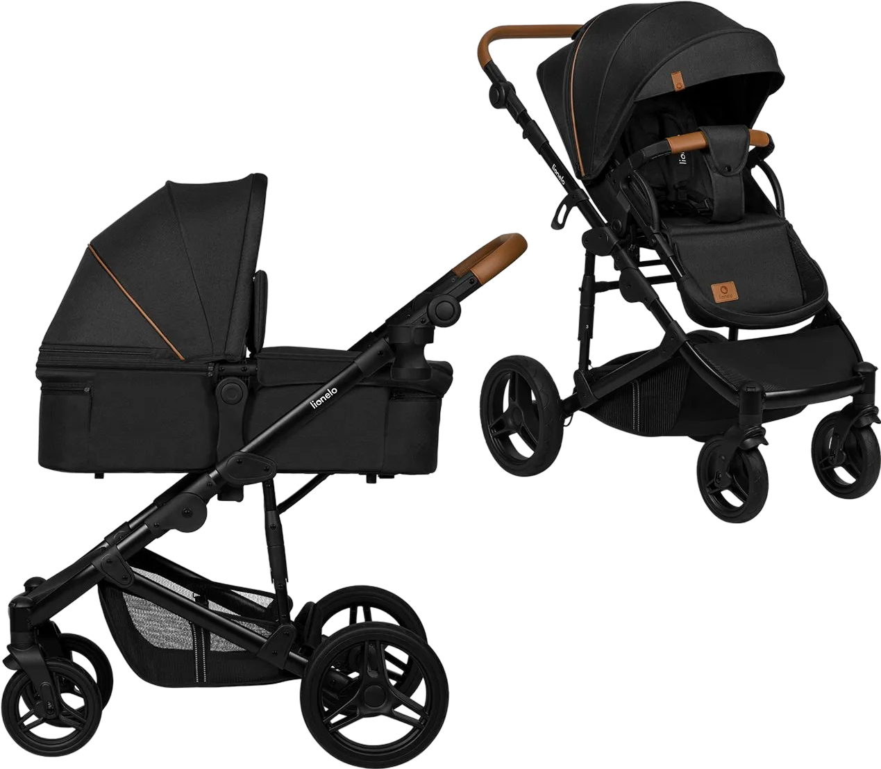 Коляска универсальная 2 в 1 Lionelo Mari Tour Black Onyx - Фото 1