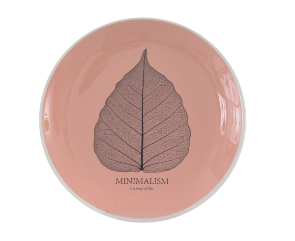 Тарелка десертная Limited Edition Minimalism 17.5 см Coral (HTK-008) - Фото 1