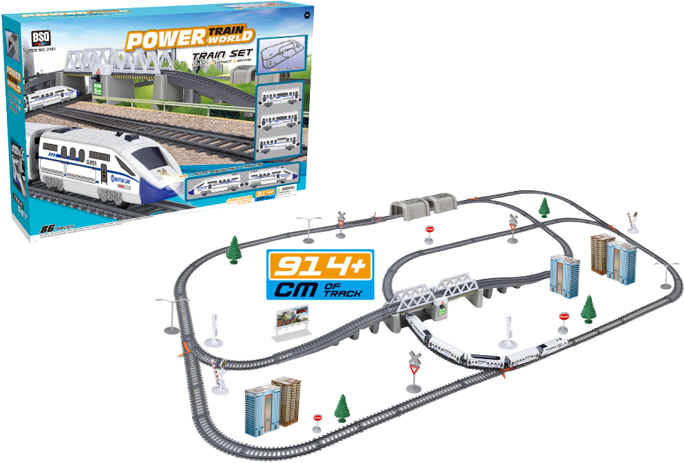 Купити Залізна дорога BSQ зі швидкісним поїздом (2181) - Фото 1 Залізна дорога BSQ зі швидкісним поїздом (2181) - Фото 1