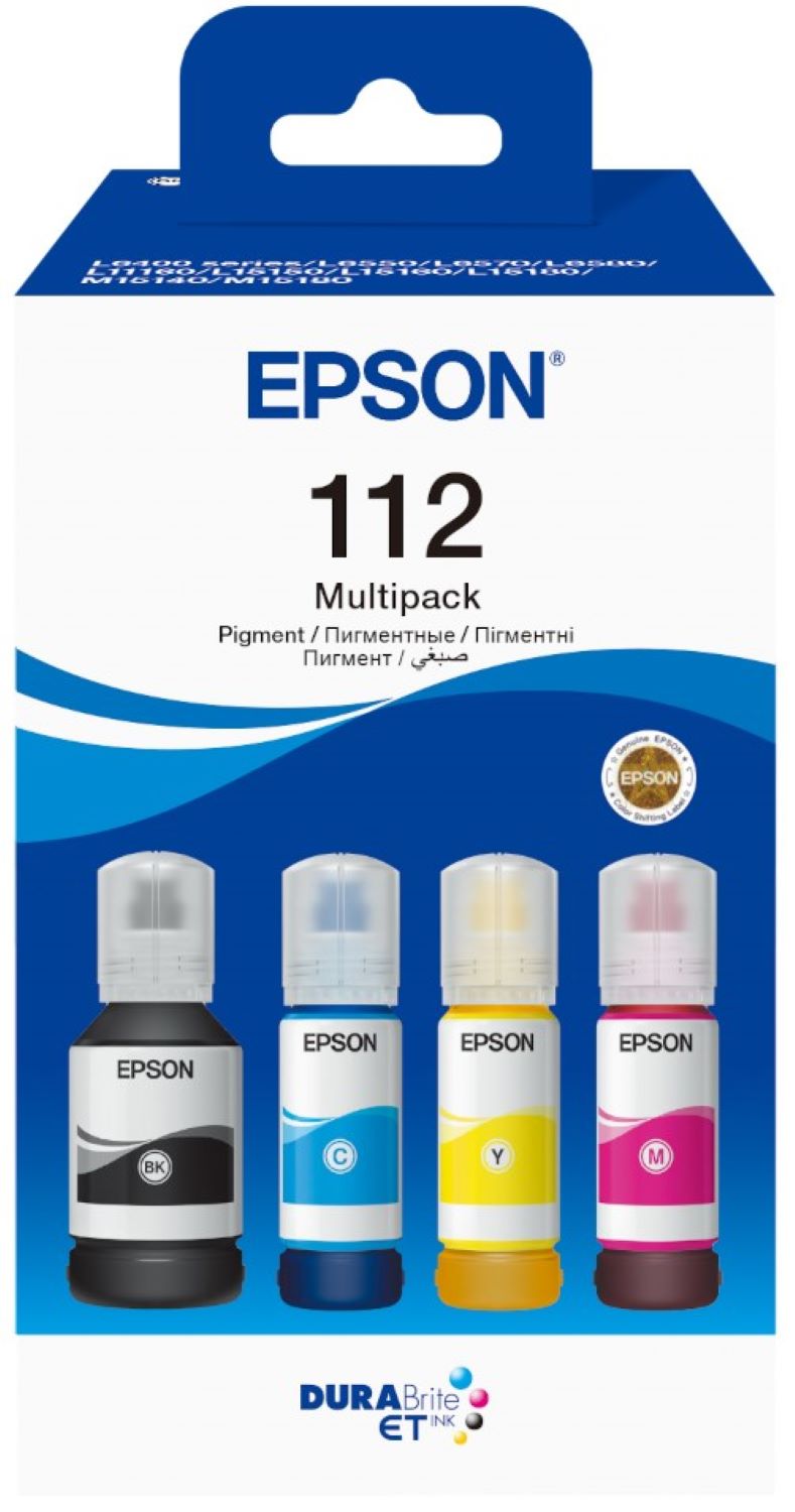 Купити Чорнило Epson 112 EcoTank 4-colour Multipack (C13T06C64A) - Фото 1 Чорнило Epson 112 EcoTank 4-colour Multipack (C13T06C64A) - Фото 1