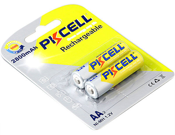 Аккумулятор тип AA PKCELL HR06/AA 2800mAh NiMH 2 шт. (PC/AA2800-2B) - Фото 1