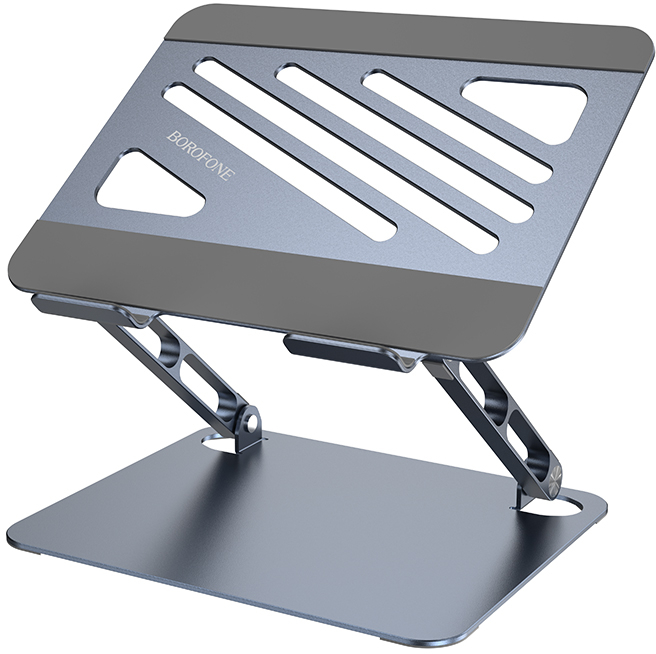 Подставка под ноутбук BOROFONE BH115 Plus Vito metal notebook stand Metal Gray (6941991112454) - Фото 1