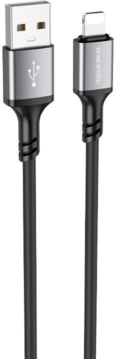 Кабель синхронизации данных BOROFONE BX83 iP Black (6974443386356) - Фото 1