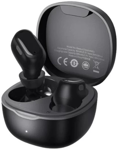 Наушники вкладыши беспроводные TWS Baseus Bowie WM01 True Wireless Earphones Black (NGTW370001) - Фото 1