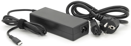 Зарядний пристрій для ноутбука Merlion Dell 90W USB Type-C + каб.живл. (LDL90/Type-C/28339) - Фото 1