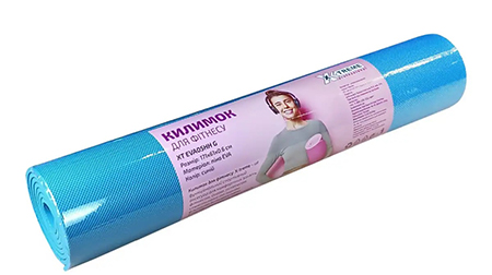 Коврик для йоги и фитнеса X-Treme 171х61х0.6 см синий (EVA05HH) - Фото 1