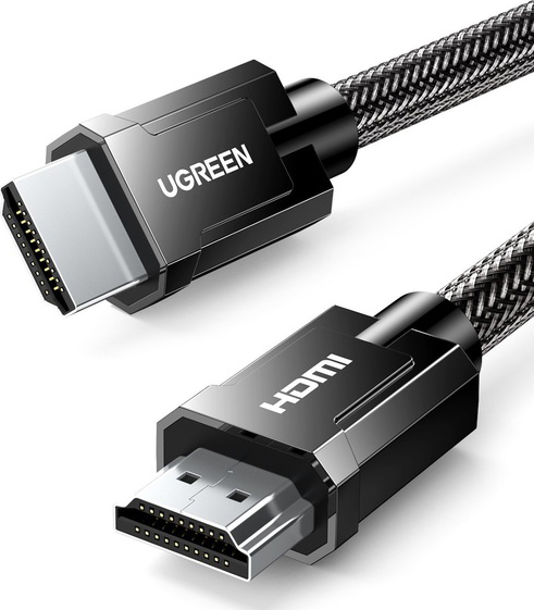 Кабель HDMI UGREEN HD135 HDMI to HDMI 1 m v2.1 8K-60Hz/4K-120Hz Braided Gray (70319) - Фото 1
