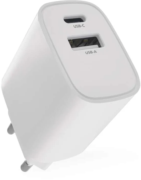 Сетевое зарядное устройство EMOS V02B15 1xUSB-A, 1xUSB-C 15W 220V (V02B15) - Фото 1