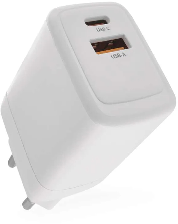 Сетевое зарядное устройство EMOS V04G45 1xUSB-A, 1xUB-C 20W 220V PD (V04G45) - Фото 1