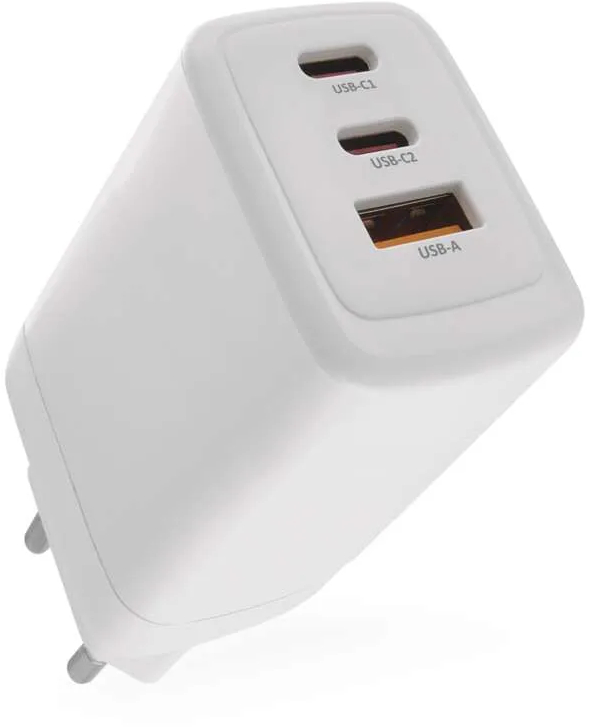 Сетевое зарядное устройство EMOS V05G65 1xUSB-A, 2xUB-C 65W 220V PD (V05G65) - Фото 1