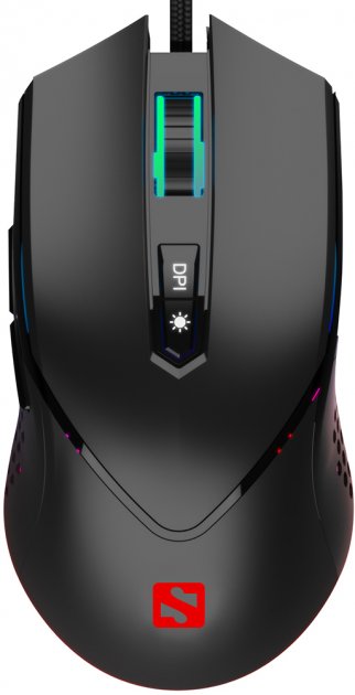 Мышь проводная игровая Sandberg Azazinator Mouse 6400 RGB Black (640-20) - Фото 1