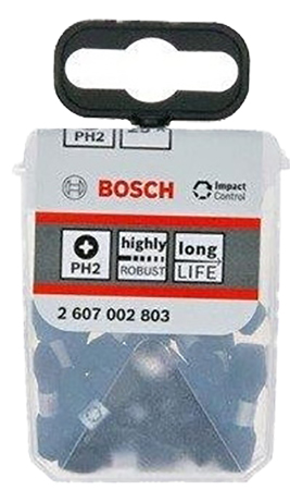 Набор бит для отвертки Bosch Impact Control для ударного дрилю PH2 (2.607.002.803) - Фото 1