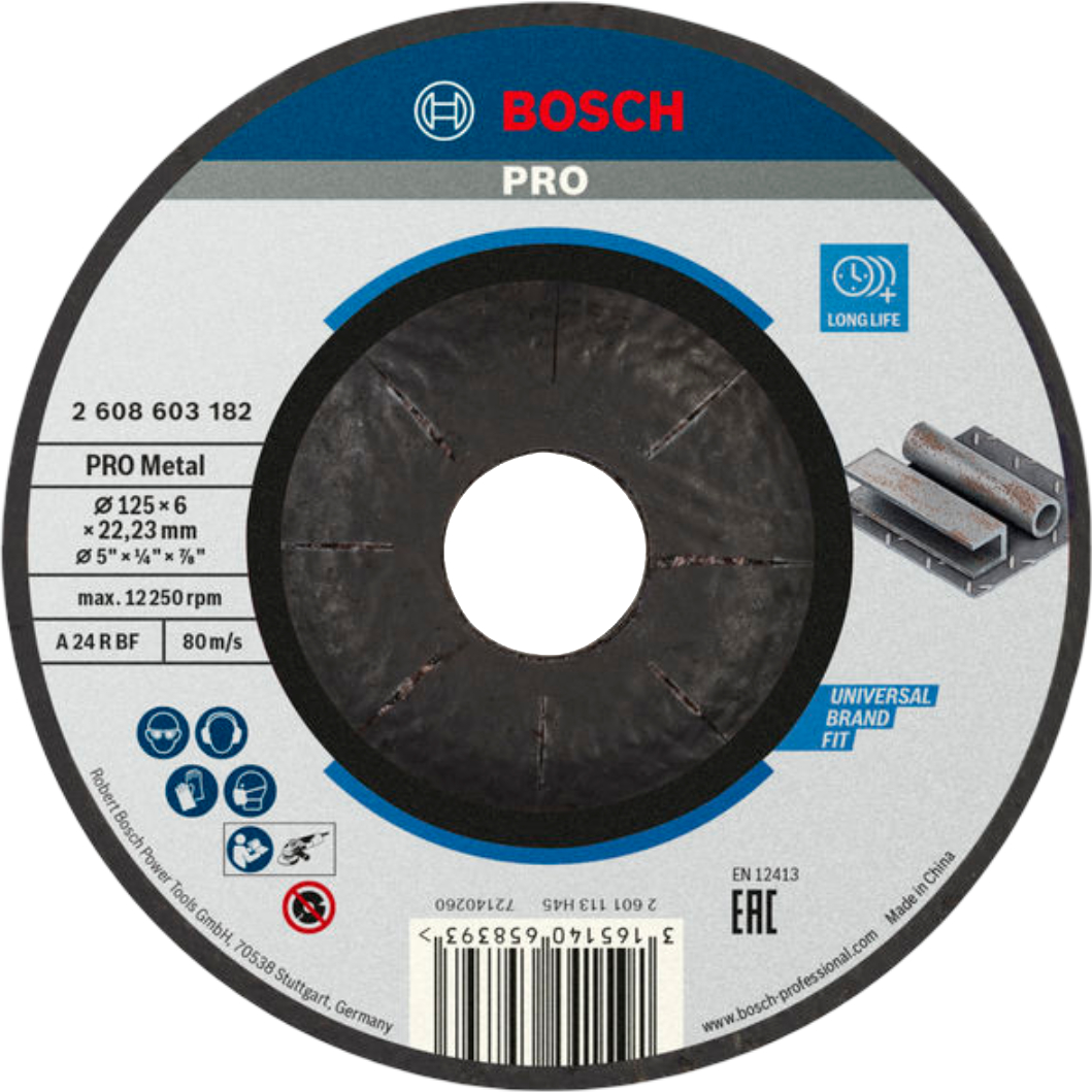 Купити Круг шліфувальний Bosch Standard 125х6мм (2.608.603.182) - Фото 1 Круг шліфувальний Bosch Standard 125х6мм (2.608.603.182) - Фото 1