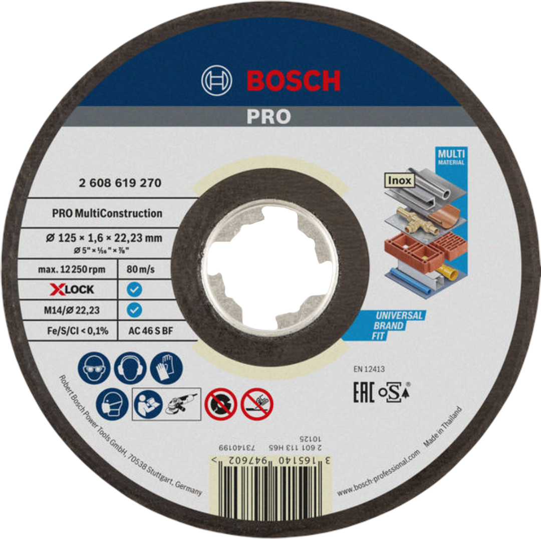 Круг відрізний по металу Bosch X-LOCK Multi Material (2.608.619.270) - Фото 1