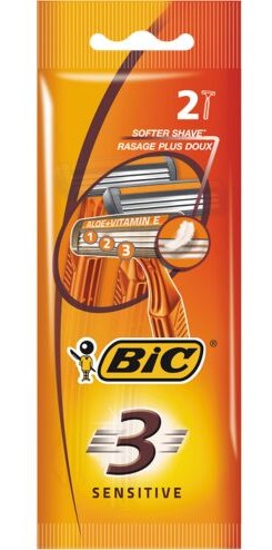 Станок чоловічий одноразовий BIC Sensitive 3 2 шт. (3086123221673) - Фото 1
