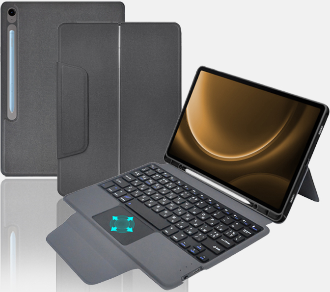Чехол-клавиатура для планшета AIRON Premium for Samsung Galaxy S9 11'' / Tab S9 FE 10.9'' 2023 (4822352781143) - Фото 1