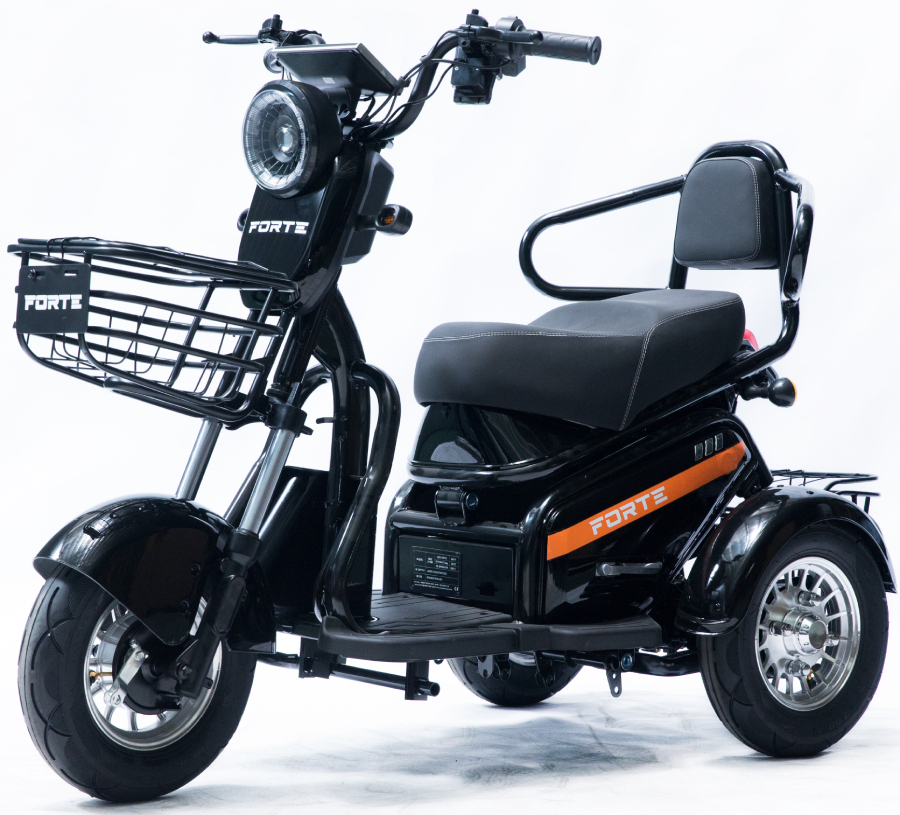 Трицикл Forte S1-P600 Black (+Аккумулятор 12V20A/25А 5 шт.) - Фото 1