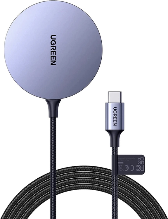 Беспроводное зарядное устройство UGREEN CD245 15W Max Gray (30233) - Фото 1