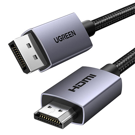 Кабель UGREEN DP125 DisplayPort to HDMI 2.0 4K@30Hz 3m Black (35843) - Фото 1