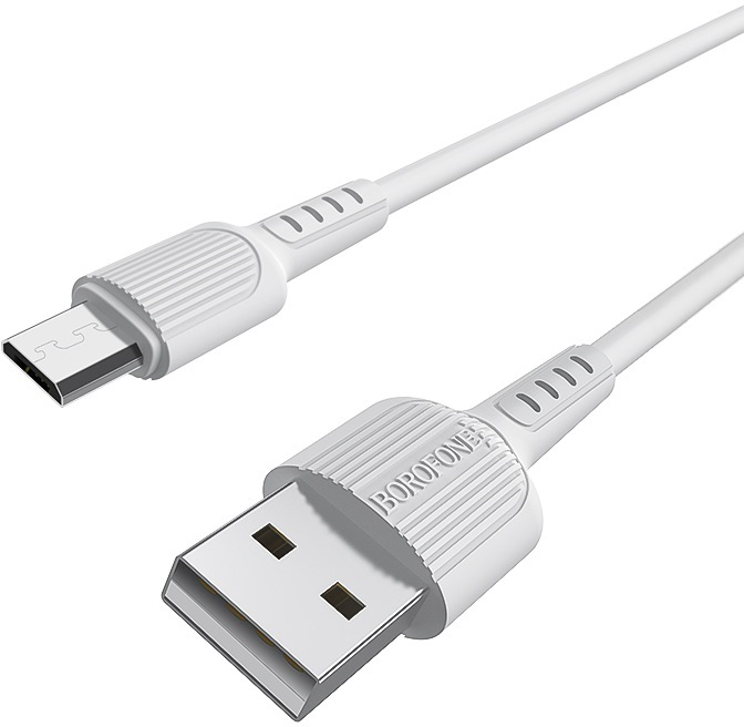 Кабель синхронизации данных BOROFONE BX16 USB to Micro 2A, 1m White (6957531099482) - Фото 1