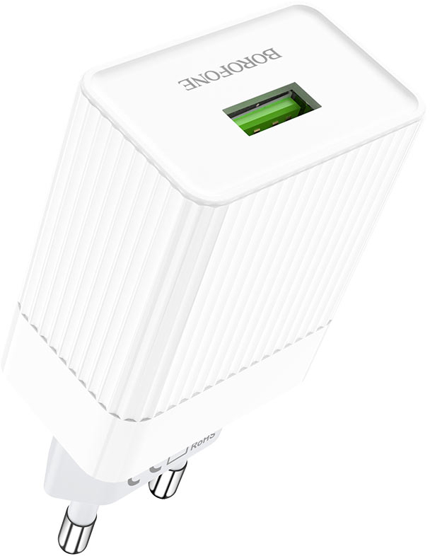 Сетевое зарядное устройство BOROFONE BA47A QC3.0 3A 18W White (6931474728296) - Фото 1