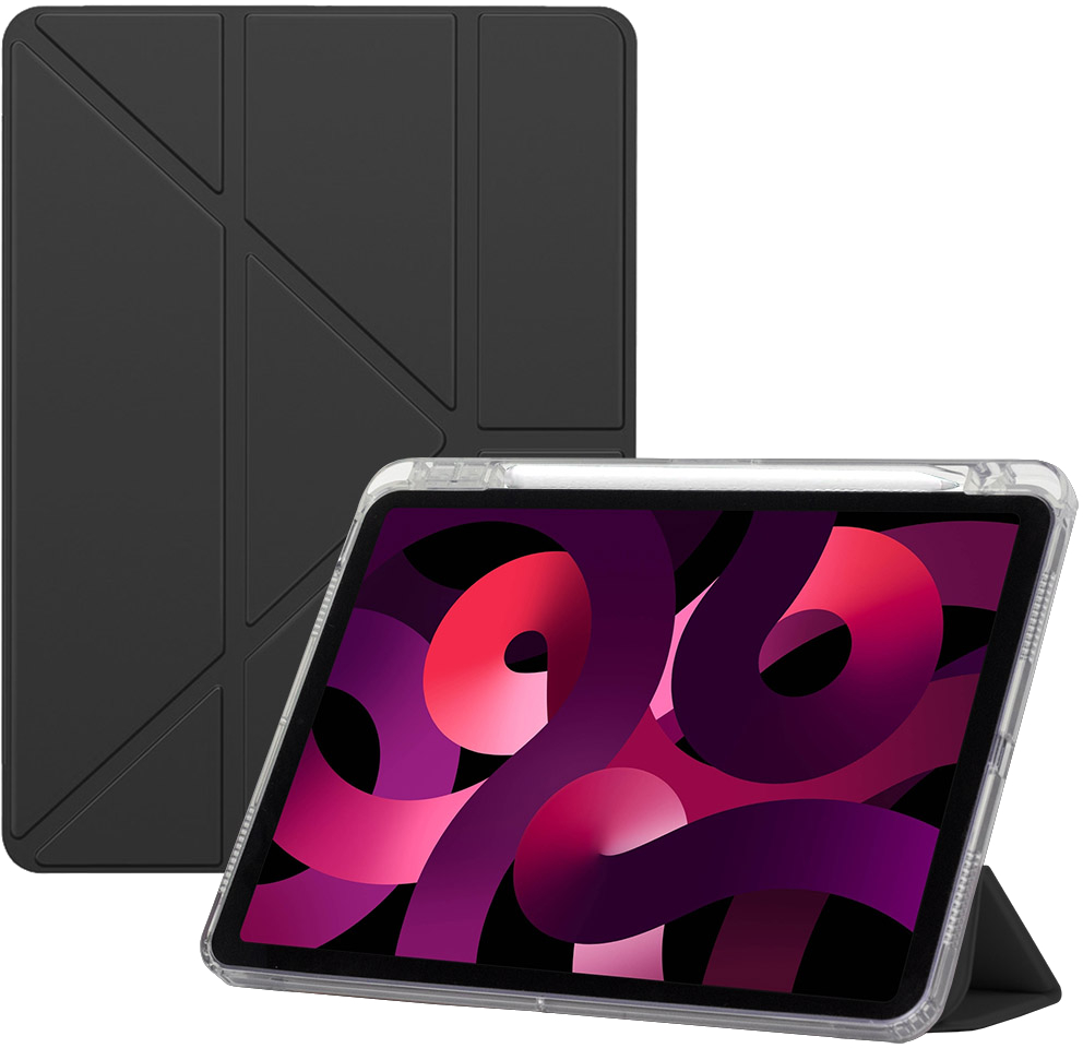 Чехол для планшета BeCover Ultra Slim Origami Transparent с креплением Apple iPad Air 11'' (M2)/iPad Air 11'' (M3) Black (711389) - Фото 1