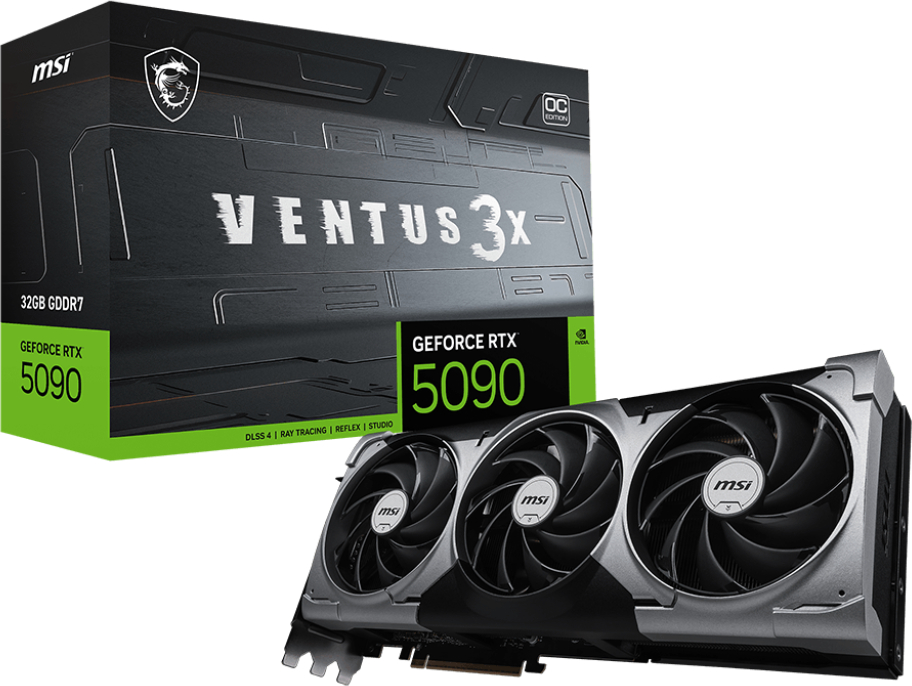 Відеокарта MSI NVIDIA GeForce RTX 5090 32G VENTUS 3X OC - Фото 1
