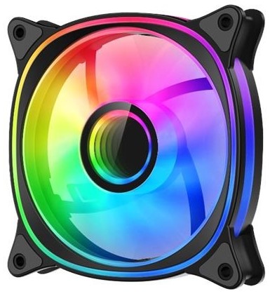 Корпусний вентилятор 2E GAMING Air Cool X Fan Black (2E-ACF120XB-ARGB) - Фото 1