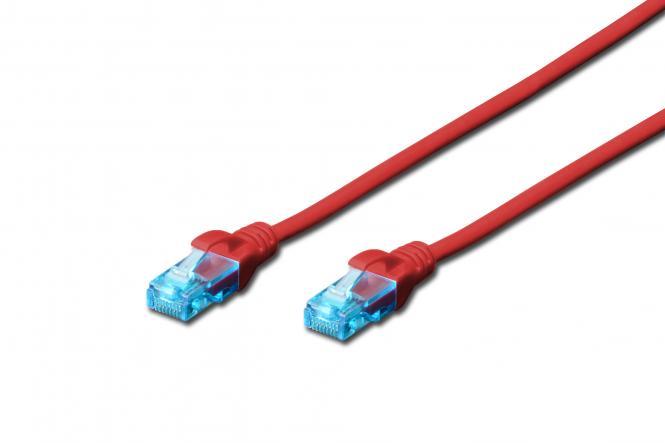 Кабель патч-корд 2E CAT 5e UTP 0.50 м 26AWG RJ45 Red (2E-PC5ECU-0.50LSZH-RED) - Фото 1