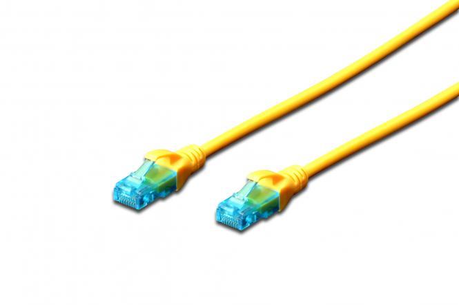 Кабель патч-корд 2E CAT 5e UTP 0.50 м 26AWG RJ45 Yellow (2E-PC5ECU-0.50LSZH-YLW) - Фото 1
