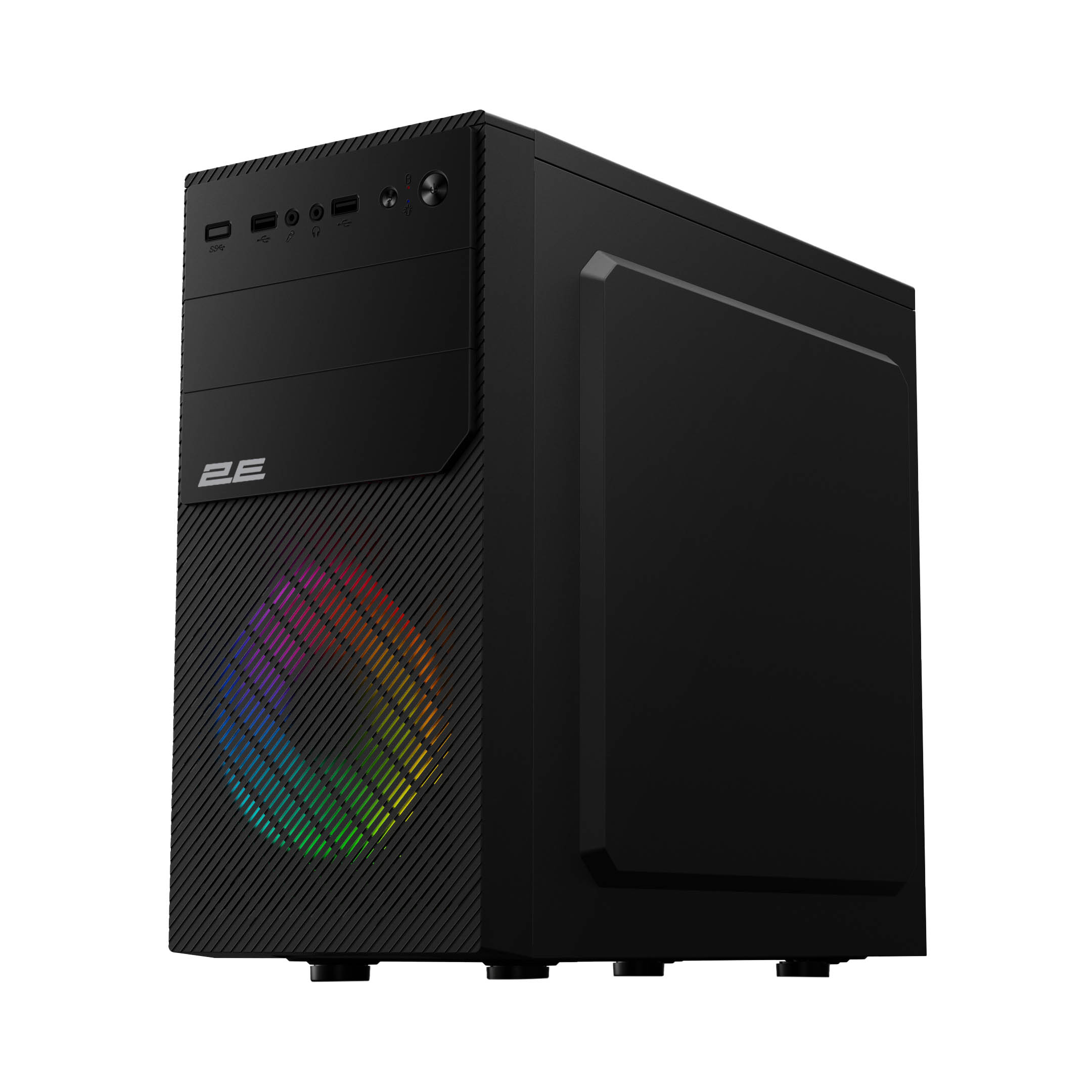 Корпус 2E BASIS MiniT, Micro ATX, Mini ITX, 2xUSB2.0, 1xUSB3.0, 1x120мм ARGB без БП (2E-RD850) - Фото 1