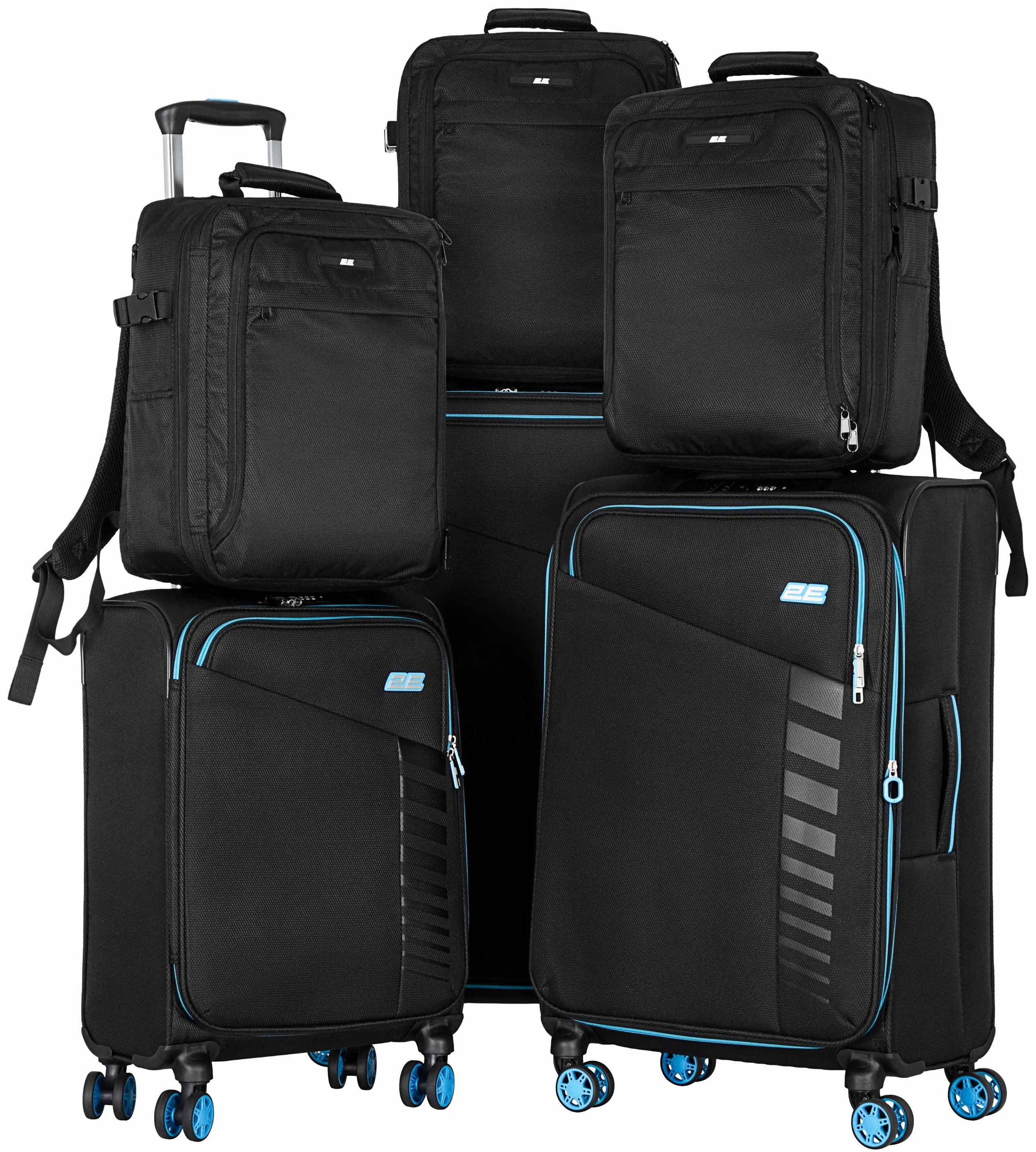Валіза 2E Trek (L+M+S) + 3 рюкзаки Cabin (2E-BPET-CABIN-BK) - Фото 1