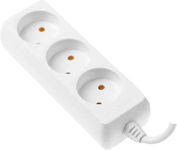 Удлинитель 220В 2E 3 розетки 1.8m White (2E-U03M1.8) - Фото 1