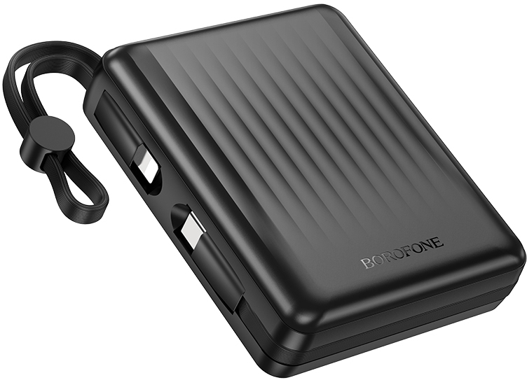 Батарея мобильная BOROFONE BJ70A Vigorous 22.5W+PD20W fully compatible power bank with cable 15000mAh Black (6941991116698) - Фото 1