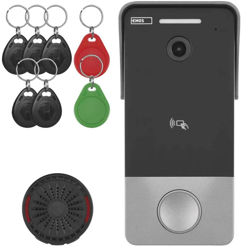 Беспроводной дверной звонок EMOS видеозвонок H4033 IP-20PoE, с Wi-Fi - Фото 1