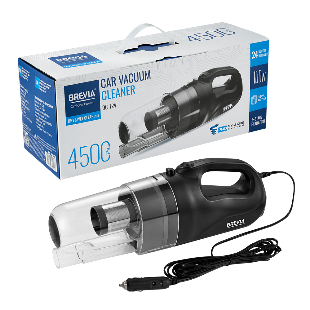 Автомобільний пилосос Brevia Gray (30200CB) - Фото 1