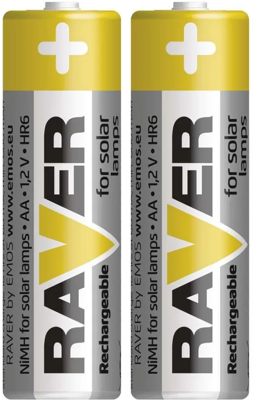 Акумулятор тип AA RAVER by EMOS B7426 (AA) HR6, NiMH, 600mAh, блістер 2 шт. - Фото 1