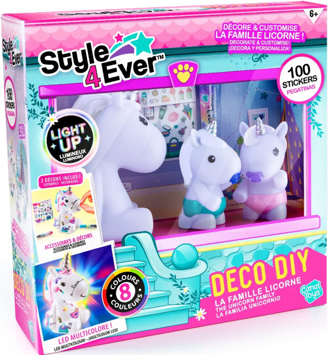 Набор для декупажа и росписи Canal Toys DIY Style 4 Ever Мои любимцы - Семья сияющих единорогов (OFG287) - Фото 1