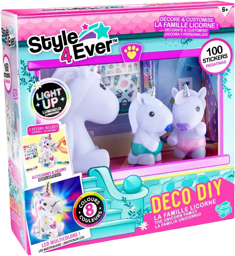 Набор для декупажа и росписи Canal Toys Style 4 Ever Мои любимцы - Семья сияющих единорогов (OFG287/1) - Фото 1