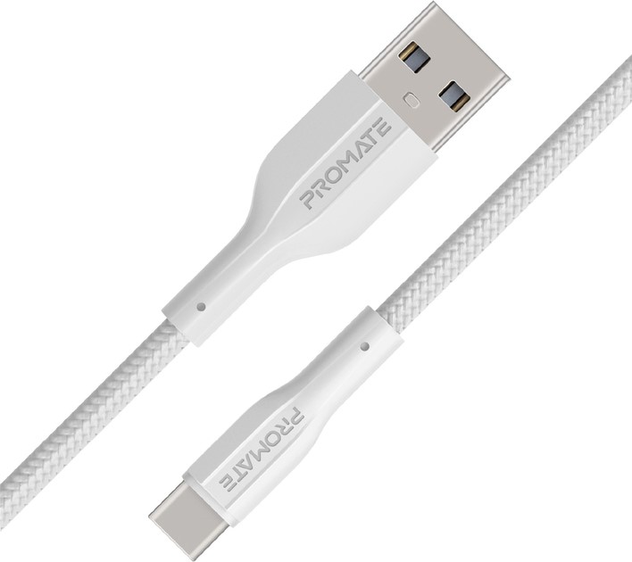 Кабель синхронизации данных Promate USB-A - USB-C (xcord-ac200.white) - Фото 1