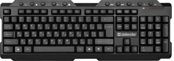 Клавиатура беспроводная Defender Element HB-195 USB UKR Black (45189) - Фото 1