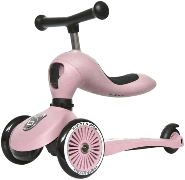 Трёхколёсный самокат Scoot&Ride Highwaykick-1 Пастельно-розовый (SR-160629-ROSE) - Фото 1