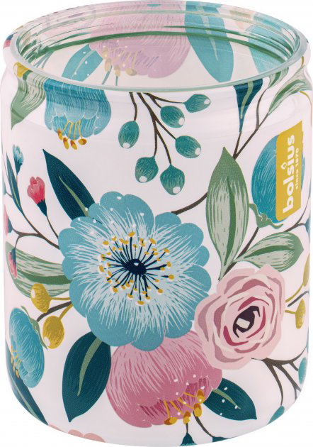 Свеча стекло Bolsius Flowers 82/68, аромат лаванды (159663) - Фото 1