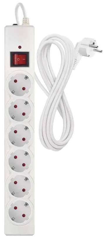 Купить Сетевой фильтр EMOS P54216, 6 розетки, 3м. 10A 2300Вт белый - Фото 1 Сетевой фильтр EMOS P54216, 6 розетки, 3м. 10A 2300Вт белый - Фото 1