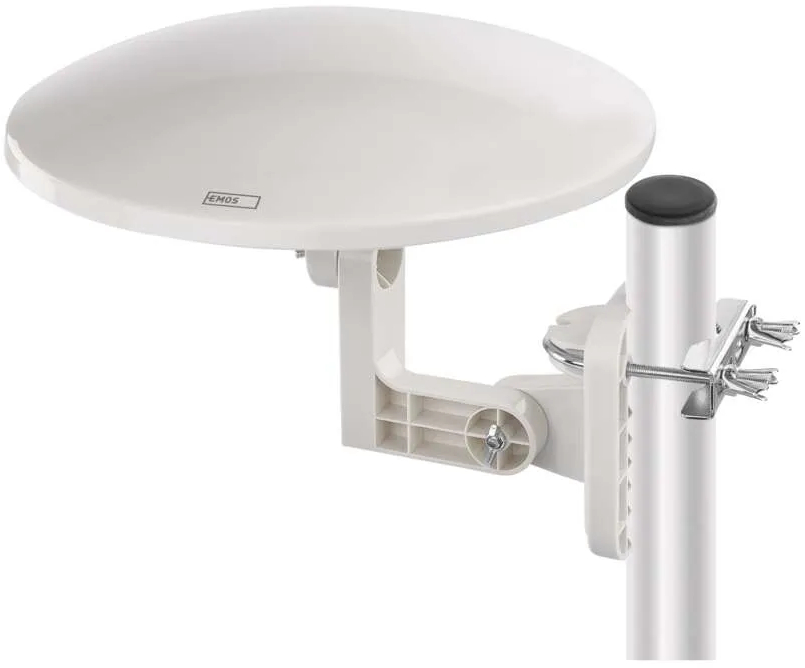 Антенна наружная EMOS SJ0803, V900, DVB-T2, FM, DAB, 0–80 км, 360°, фильтр LTE/4G/5G - Фото 1