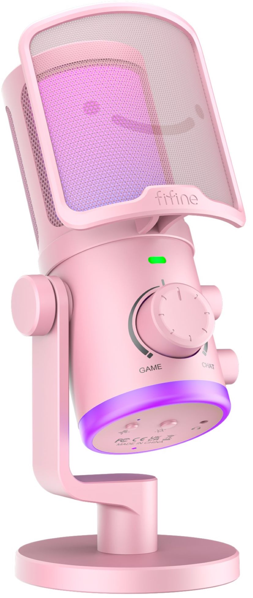 Микрофон для компьютера проводной Fifine AM6P USB Pink - Фото 1