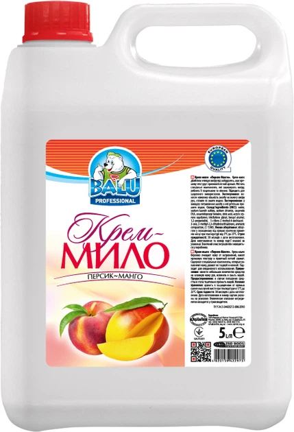 Жидкое мыло для рук BALU Персик-Манго, кан. 5 л - Фото 1